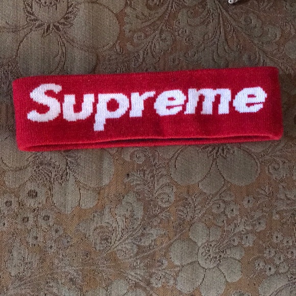 Supreme Other - Red and white supreme head band